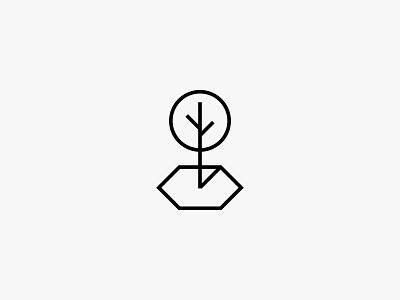 Green space clean green icon logo minimal modern nature park simple tree