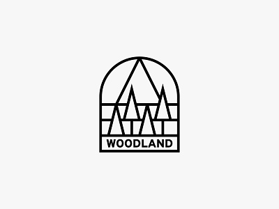 Woodland clean logo minimal modern mountain nature simple tree