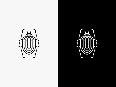 Scarab animal icon lineart logo modern monoline scarab