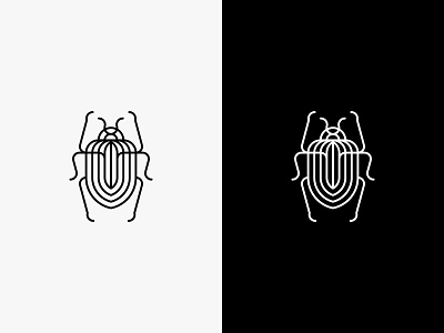 Scarab animal icon lineart logo modern monoline scarab