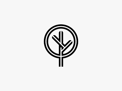 twistree 2 clean icon logo minimal modern nature simple tree twist