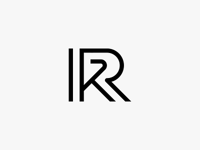 KR clean icon logo minimal modern monogram simple