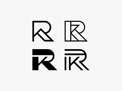 KR 2 clean icon logo minimal modern monogram simple