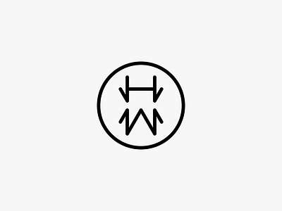 HW clean icon logo minimal modern monogram simple