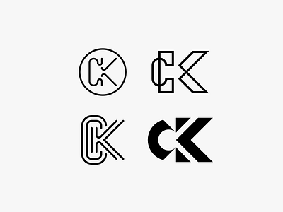 CK clean icon logo minimal modern monogram simple