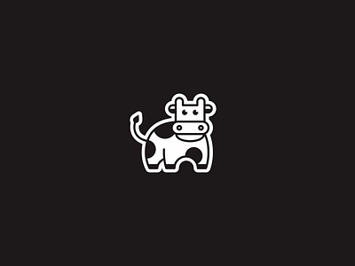 milky cow final animal cow cute design fun logo milk modern simple