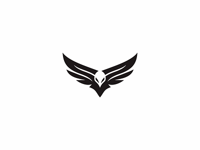 Blackbird bird black design eagle icon logo mark negativespace simple