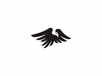 Vulture animal bird black feather logo modern negativespace simple vulture