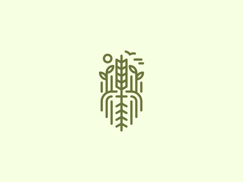 so much nature green monoline cafe food earth healthy nature leaf root logo