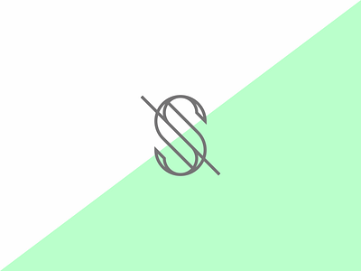 S slash clean design elegant icon line logo luxury mark modern monogram simple slash