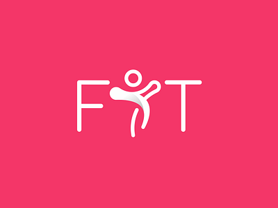 Fit 2 clean fit icon letter logo people simple sport