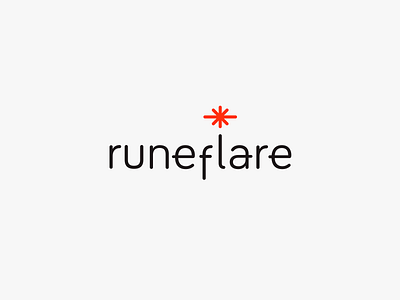 Runeflare clean fire flare icon letter light logo simple