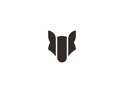 wolf minimal animal clean head icon logo minimalis negative space simple wolf