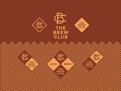 Brewclub branding brew brown club coffee drink icon logo monogram simple