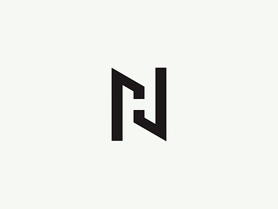 NH clean icon letter logo monogram negativespace simple