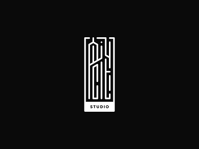 Acity Studio building city icon logo simple stamp studio tower urban