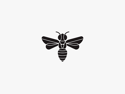 Handsome bee logo animal bee honey icon insect logo modern simple