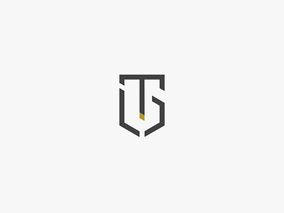 TLG clean elegant icon letter logo modern monogram shield simple