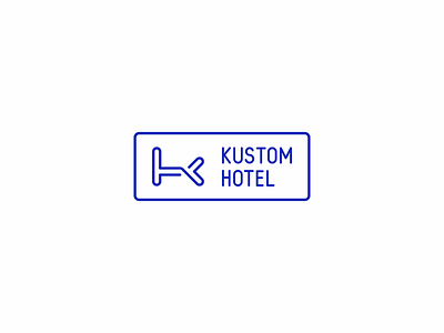 Kustom Hotel clean hotel icon lineart logo minimal modern simple