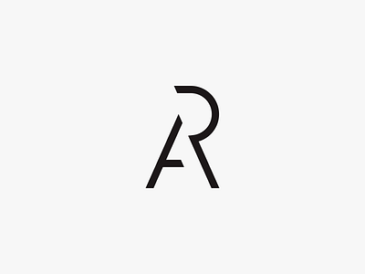AR clean icon letter logo monogram simple unused