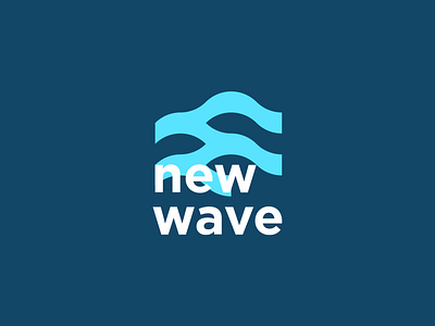 New Wave icon logo modern sea simple water wave