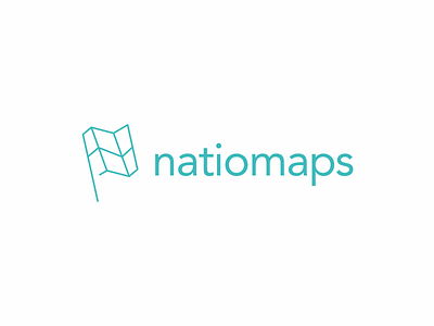 Natiomaps flag icon logo map minimal modern nation simple