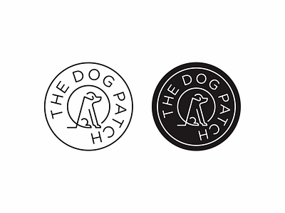 Dog Patch clean dog icon logo modern monoline pet simple