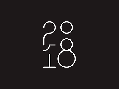 2018 2018 icon logo minimal new year number simple