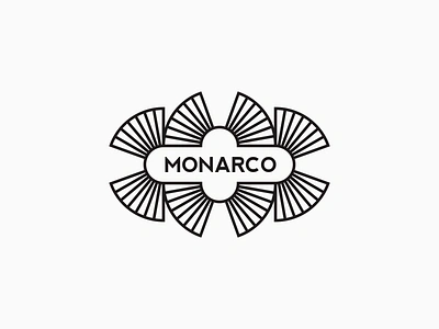 Monarco artdeco bar cafe classic emblem logo monoline vintage