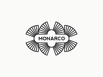 Monarco artdeco bar cafe classic emblem logo monoline vintage