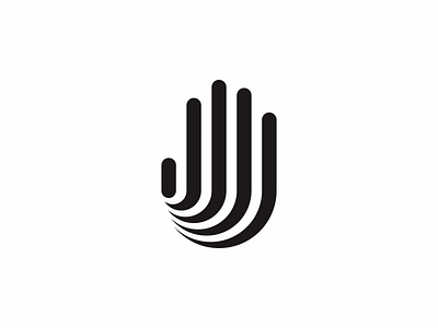 Metrohand city hand icon logo metro minimal modern simple