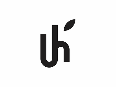 Urban Herbal city green herbal icon leaves logo minimal modern monogram simple