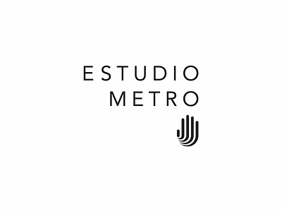 Estudio Metro city hand icon logo metro minimal modern simple