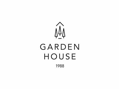 Garden House 2 garden house icon logo minimal modern nature simple tree
