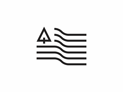 Explorer flag adventure flag icon logo minimal outdoor river simple