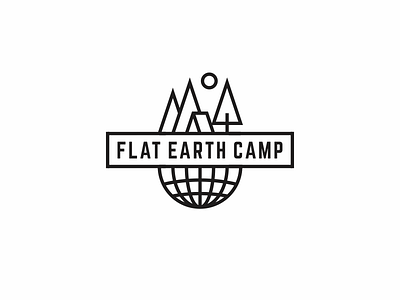 FEC full adventure camp flatearth icon logo monoline nature outdoor simple