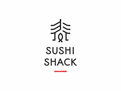 Sushi Shack icon japanese logo minimal shack simple sushi