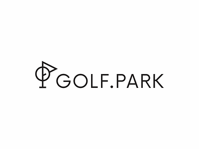 Golf Park full golf icon logo minimal modern park simple tree