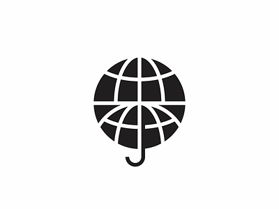 UMWO 2 globe icon logo minimal modern simple umbrella world