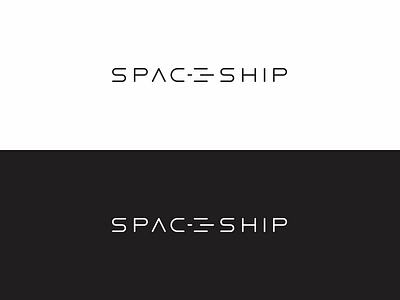 Space-ship logo logotype minimal modern rocket space spaceship