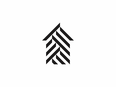 TKJC 2 abstract clean house icon logo modern simple treehouse