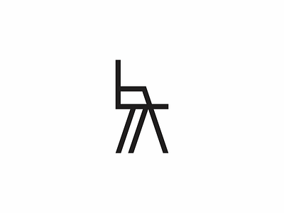 Chair + house clean logo minimal modern simple