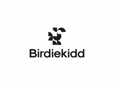 Birdiekidd animal bird clean clothing icon kids logo modern simple