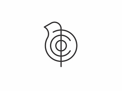 Robin Co bird icon lineart logo minimal simple