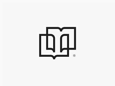 Pages book icon logo minimal modern simple