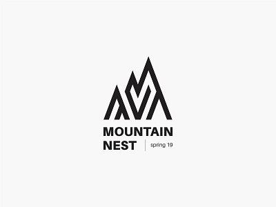 Monest 3 adventure logo mountain nature simple