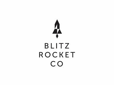 Blitz Rocket Co bolt clean lightning logo minimal modern rocket simple