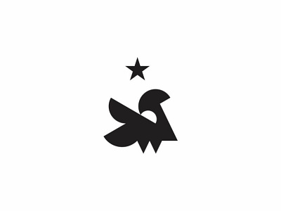 Starbird animal bird logo minimal modern simple star