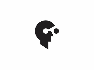 Mind vision head icon logo mind minimal modern simple