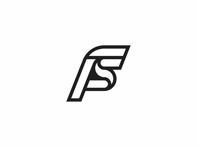FS clean icon initial logo modern monogram simple